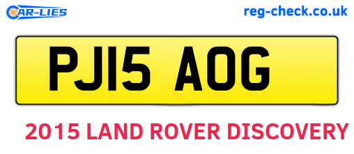 PJ15AOG are the vehicle registration plates.