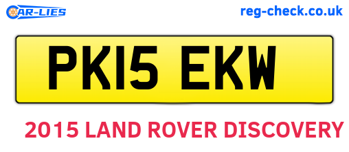 PK15EKW are the vehicle registration plates.