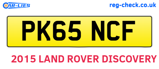 PK65NCF are the vehicle registration plates.