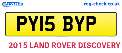 PY15BYP are the vehicle registration plates.