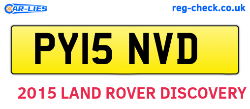 PY15NVD are the vehicle registration plates.