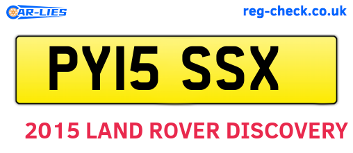 PY15SSX are the vehicle registration plates.
