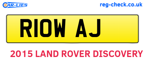 R10WAJ are the vehicle registration plates.