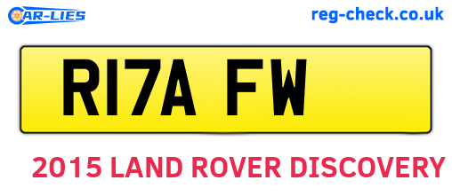 R17AFW are the vehicle registration plates.
