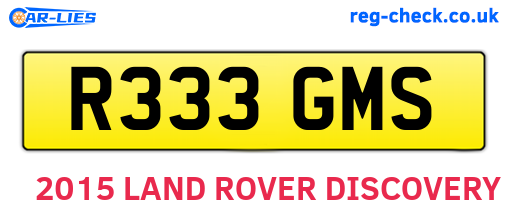R333GMS are the vehicle registration plates.