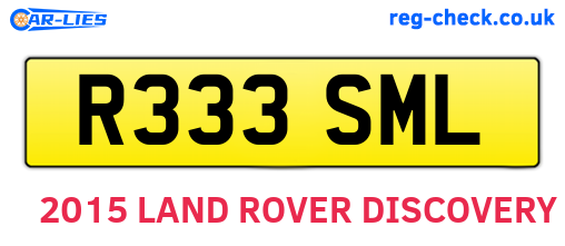 R333SML are the vehicle registration plates.