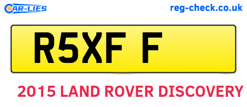 R5XFF are the vehicle registration plates.