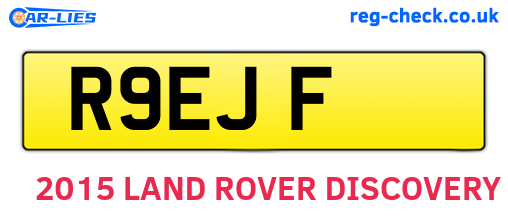 R9EJF are the vehicle registration plates.