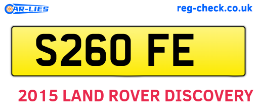S26OFE are the vehicle registration plates.
