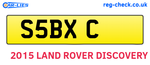 S5BXC are the vehicle registration plates.