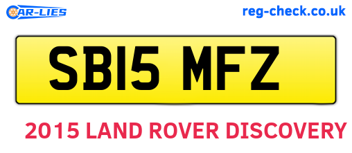 SB15MFZ are the vehicle registration plates.