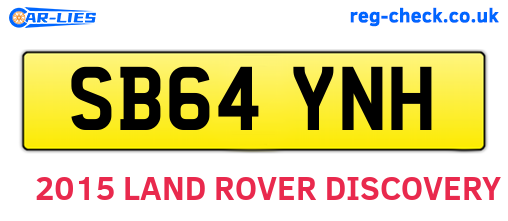 SB64YNH are the vehicle registration plates.