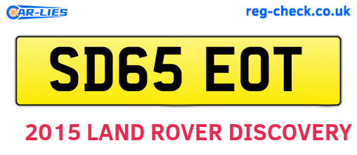 SD65EOT are the vehicle registration plates.