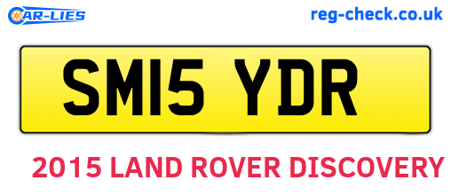 SM15YDR are the vehicle registration plates.