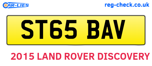 ST65BAV are the vehicle registration plates.