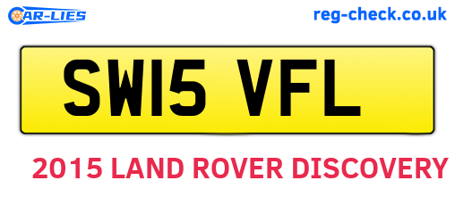 SW15VFL are the vehicle registration plates.