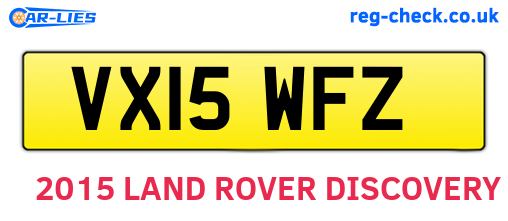 VX15WFZ are the vehicle registration plates.