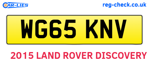 WG65KNV are the vehicle registration plates.
