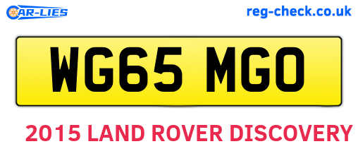 WG65MGO are the vehicle registration plates.