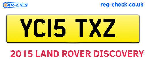 YC15TXZ are the vehicle registration plates.