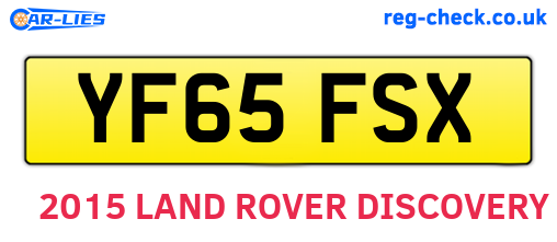 YF65FSX are the vehicle registration plates.