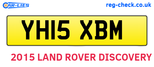 YH15XBM are the vehicle registration plates.