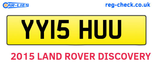 YY15HUU are the vehicle registration plates.