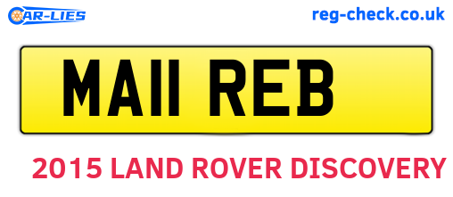 MA11REB are the vehicle registration plates.