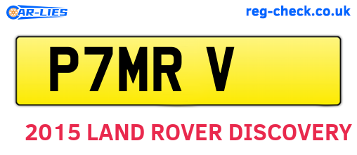 P7MRV are the vehicle registration plates.