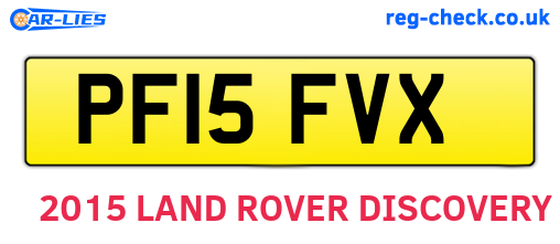 PF15FVX are the vehicle registration plates.