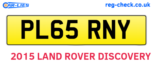 PL65RNY are the vehicle registration plates.