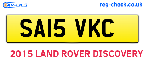 SA15VKC are the vehicle registration plates.
