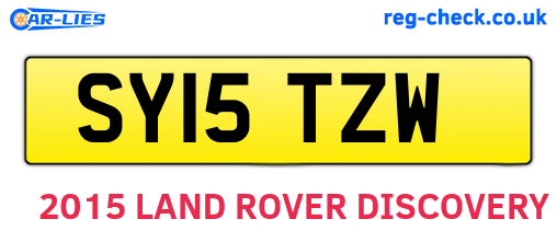 SY15TZW are the vehicle registration plates.
