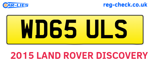 WD65ULS are the vehicle registration plates.