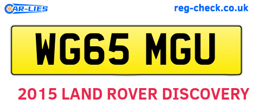 WG65MGU are the vehicle registration plates.