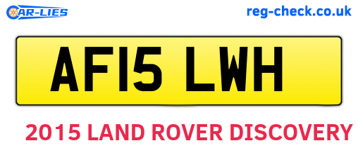 AF15LWH are the vehicle registration plates.