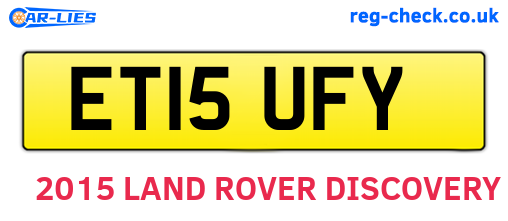 ET15UFY are the vehicle registration plates.