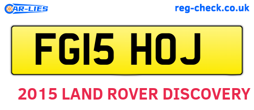 FG15HOJ are the vehicle registration plates.