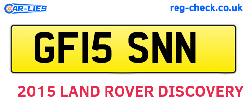 GF15SNN are the vehicle registration plates.