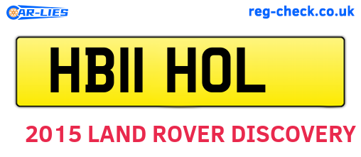 HB11HOL are the vehicle registration plates.