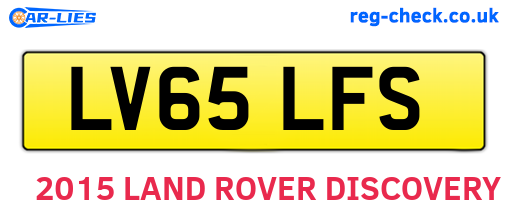 LV65LFS are the vehicle registration plates.