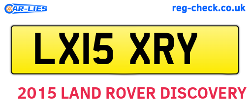 LX15XRY are the vehicle registration plates.