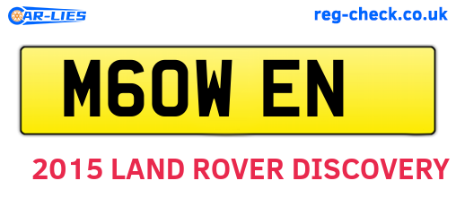 M60WEN are the vehicle registration plates.