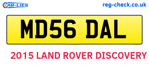 MD56DAL are the vehicle registration plates.