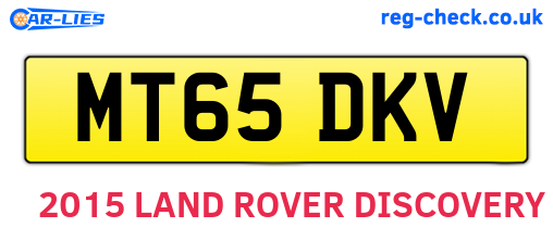 MT65DKV are the vehicle registration plates.