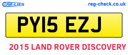 PY15EZJ are the vehicle registration plates.