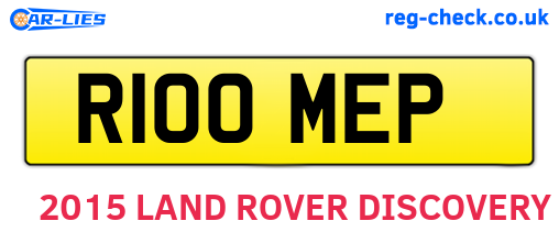 R100MEP are the vehicle registration plates.