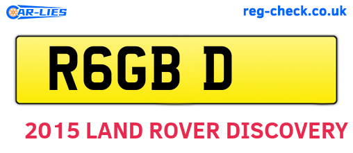 R6GBD are the vehicle registration plates.