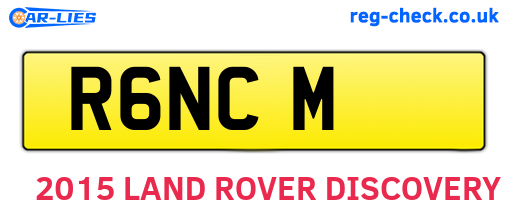 R6NCM are the vehicle registration plates.