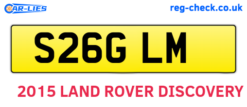 S26GLM are the vehicle registration plates.